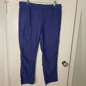 Banana Republic Crop Avery Trouser Blue Striped - Size 8